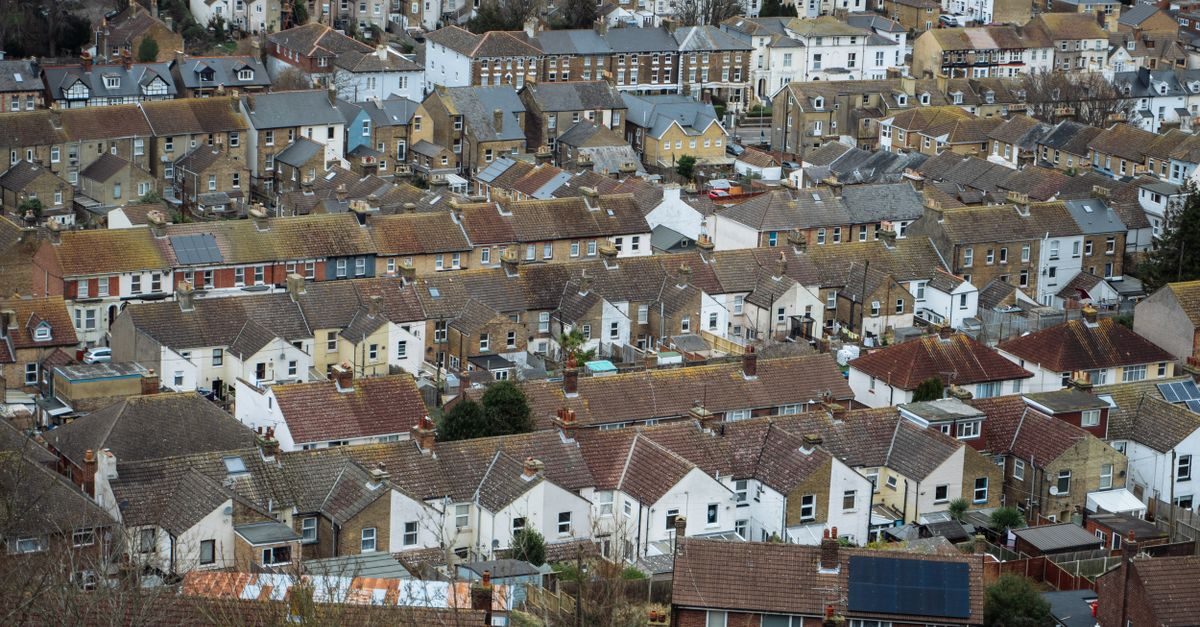 Solar panels on homes in the area