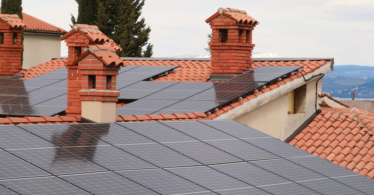 Solar panels on a UK home